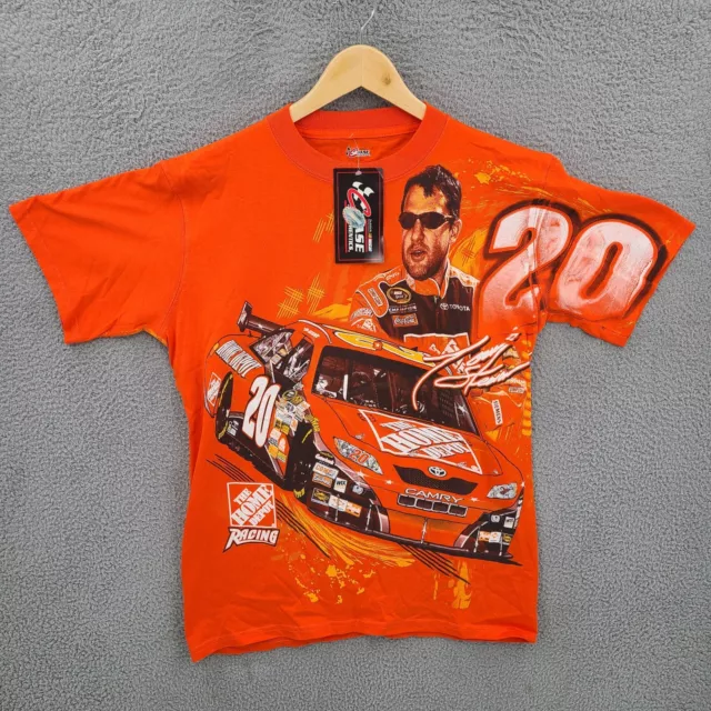 Tony Stewart Shirt Mens Medium Orange Chase Authentics NASCAR Racing AOP NWT