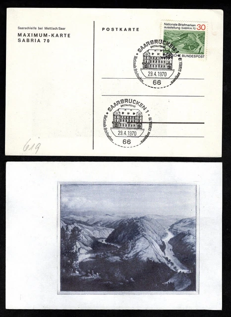 Karte/Postkarte m.Ersttagsstempel " SABRIA 70 " ; Mi.-Nr: 619 ; ESSt: 29.4.1970
