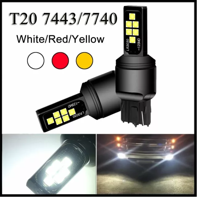 White T20 7443 W21/5W 7440 W21W Turn Signal Tail Lamp Car Brake Light Fog Bulb