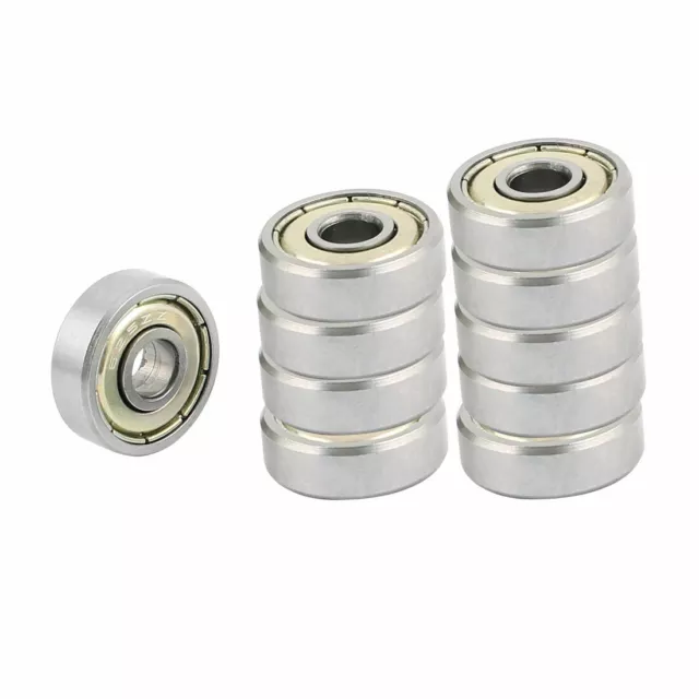 625ZZ 16 x 5mm Carbon Steel Groove Radial Ball Bearings Silver 10Pcs