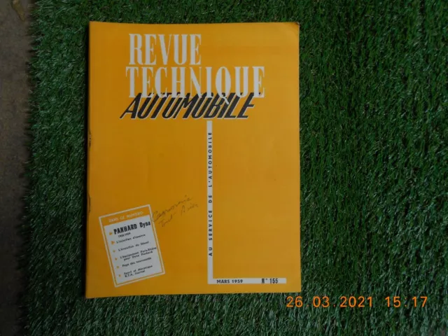 Revue technique automobile  RTA PANHARD DYNA 