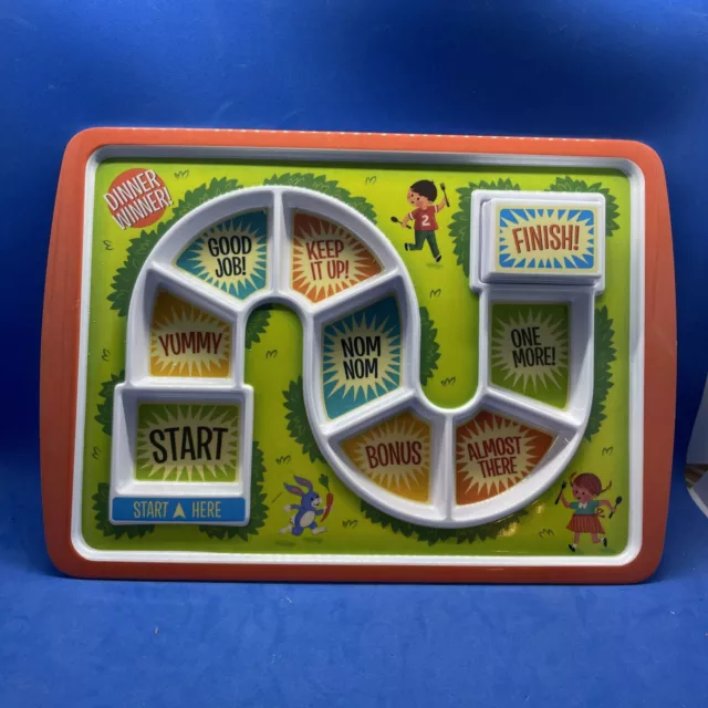 Fred and Friends Dinner Winner Kids Fun Board Game Plate Tray Meal Time Set