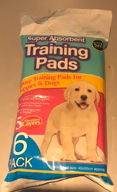 Dog Puppy Large Training Pads Pad Wee Wee Floor Toilet 6 Mats 50cm x 40cm pet