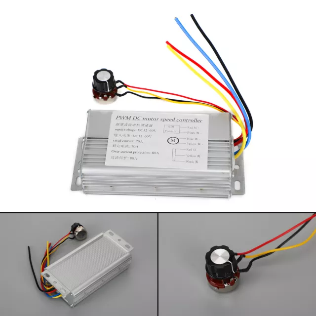 70A DC 12V 24V 36V 48V 4000W Motor PWM Drehzahlregelung Bürste Controller Regler