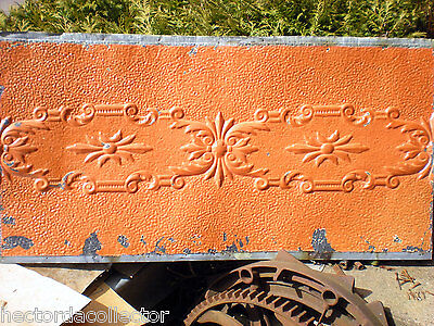 SALE 25 x 48 Antique Ceiling Tin Tile Pumpkin Cabinet Doors Shabby Chic Cottage