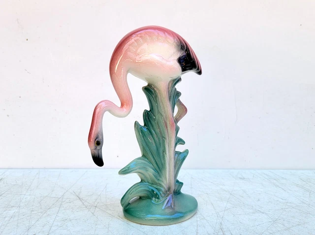 Brad Keeler Pink Flamingo Ceramic Mid Century 7-3/8" California Pottery Vintage