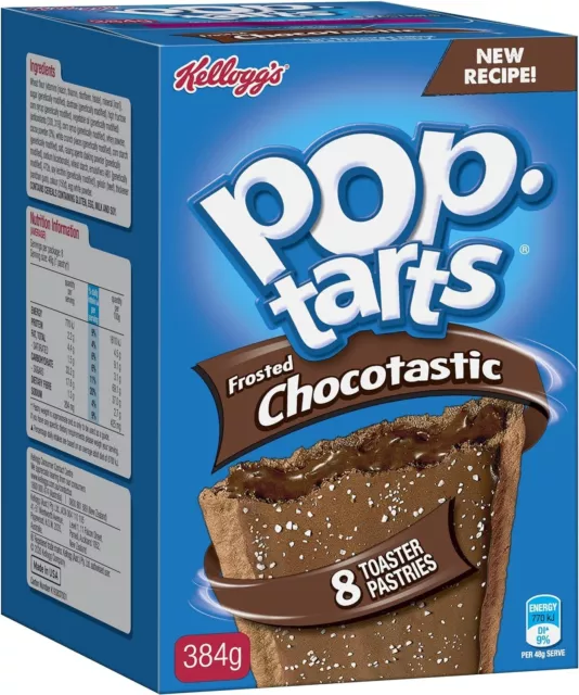 Kellogg's Pop-Tarts Frosted Chocotastic Toaster Pastries 384g 8 Count-AU Pack 1