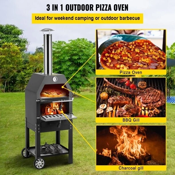 ***BENTISM Wood Fried Pizza Oven Portable Wood Fired  Pizza Oven