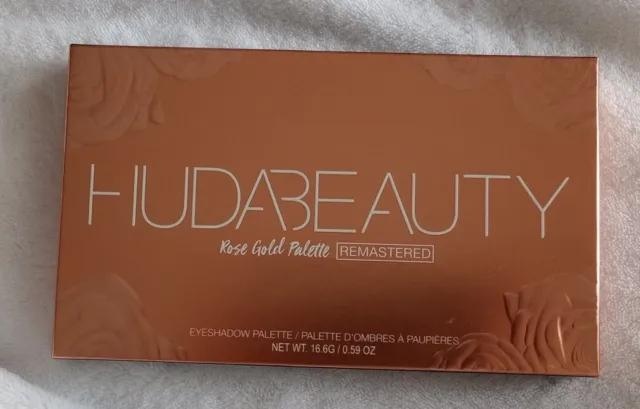 Huda Beauty Rose Gold Remastered Eyeshadow Palette - New In Unopened Box 0.59oz