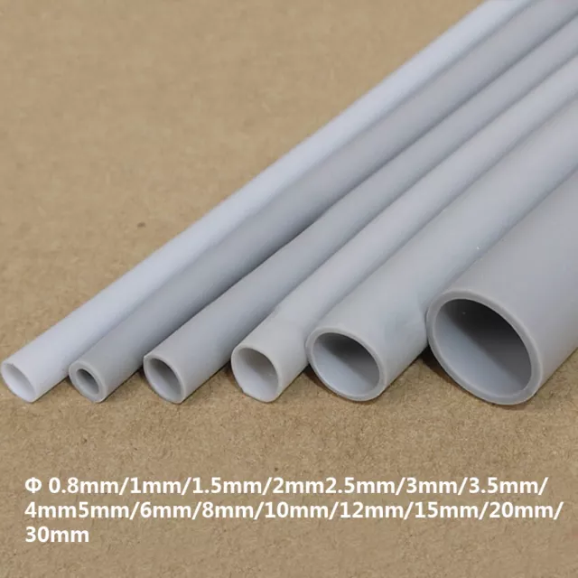 Gray Dia 0.8mm-30mm Silicone Rubber Heat Shrink Tubing Cable Sleeve Sheath 200℃