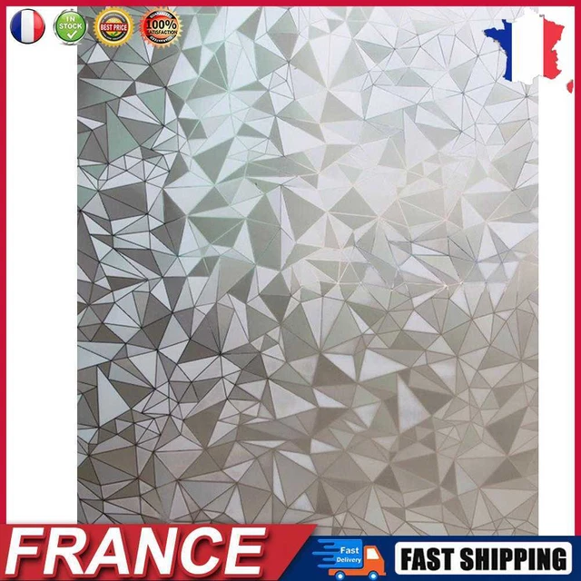 3D Triangle No-Glue PVC Static Window Film Frosted Glass Sticker Home Decor fr