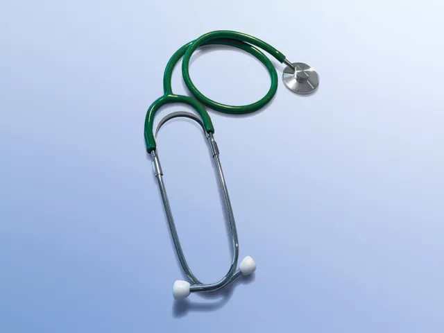 Flachkopf Stethoskop GRÜN für Blutdruckmeßgerät Notfalltasche Notfallrucksack