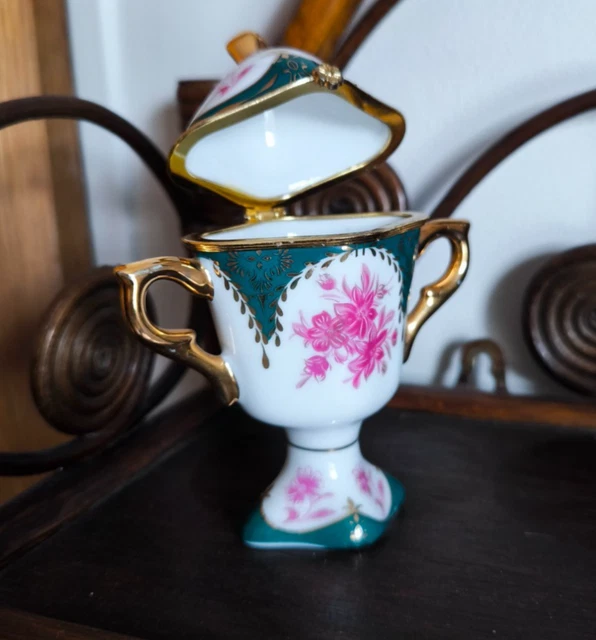 Boîte à Bijoux Pilulier En Porcelaine Tripode Movitex – Vintage Et Raffinée