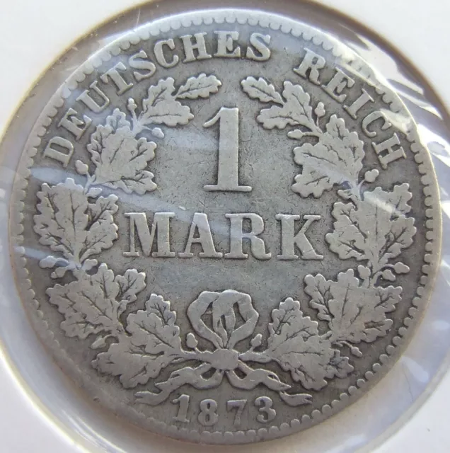 Münze Deutsches Reich Kaiserreich Silber 1 Mark 1873 B in Schön