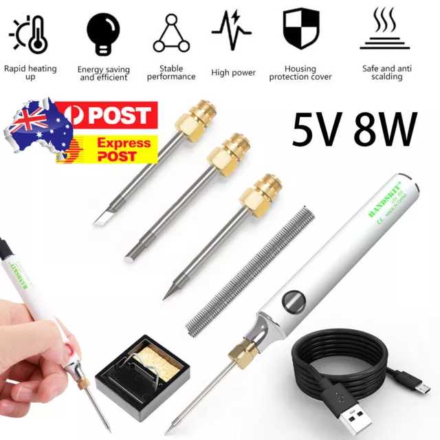 5V 8W USB Soldering Iron Portable Pen Iron Solder Kit for Outdoor Welding Tools