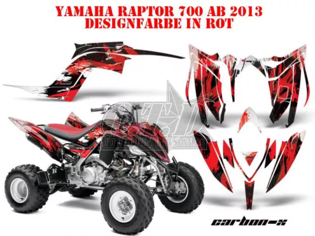 Amr Racing Dekor Graphic Kit Atv Yamaha Raptor 125/250/350/660/700 Carbon-X B 2