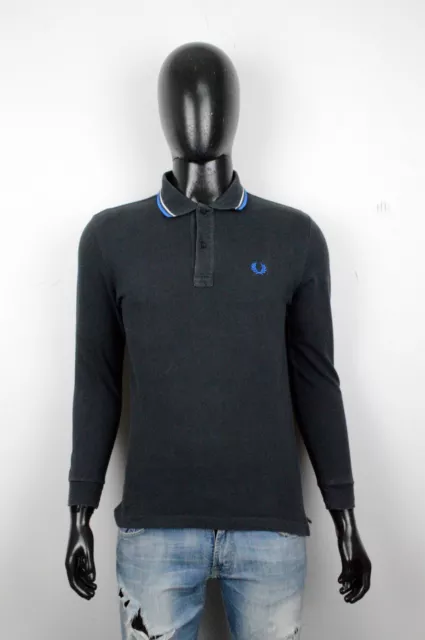 Polo Fred Perry Uomo Taglia S Maglietta Manica Lunga T-Shirt Maglia