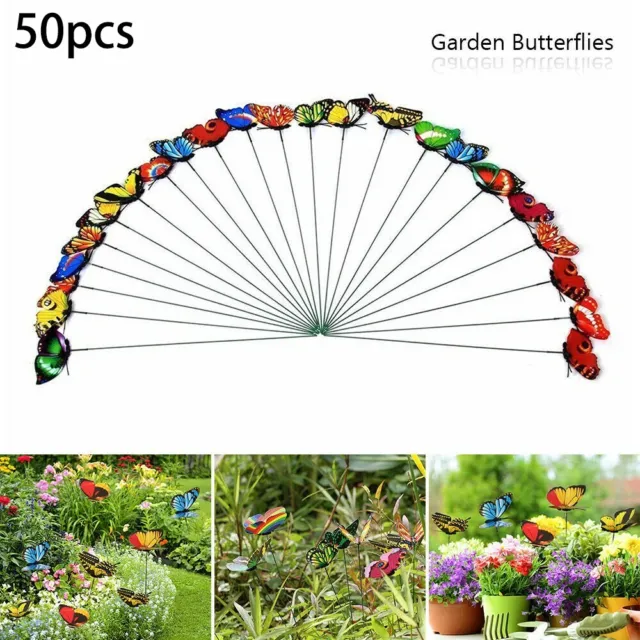 Piquets papillons color��s pour jardin ext��rieur d��coration pot de fleurs pot