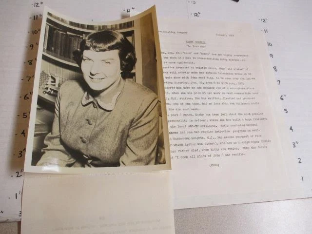 ABC TV game show promo photo 1954 Kathy GODFREY On Your Way (2) sheets
