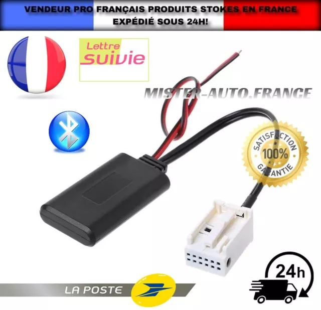 KIT BLUETOOTH avec Micro pour l'autoradio d'origine RD4 PEUGEOT 206 207 307  308 407 807 1007.