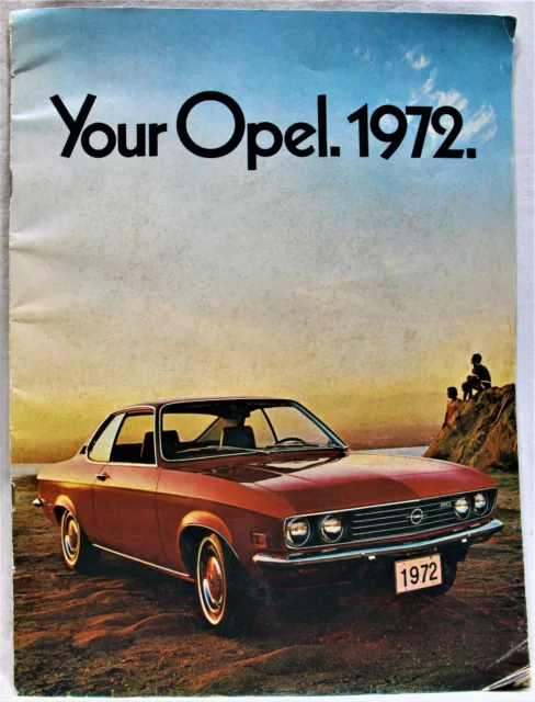 1972 Opel Automobile Car Advertising Dealer's Sales Informational Brochure Guide