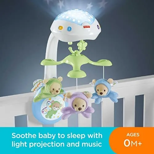 Fisher-Price Baby Krippe Spielzeug 3-in-1 Kinderbett Mobil Schmetterling Träume Sound Maschine mit...