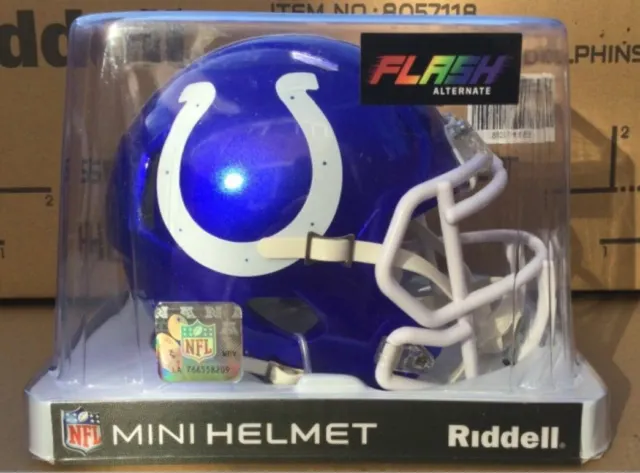 Nfl Indianapolis Colts Flash Riddell Mini Speed Helmet