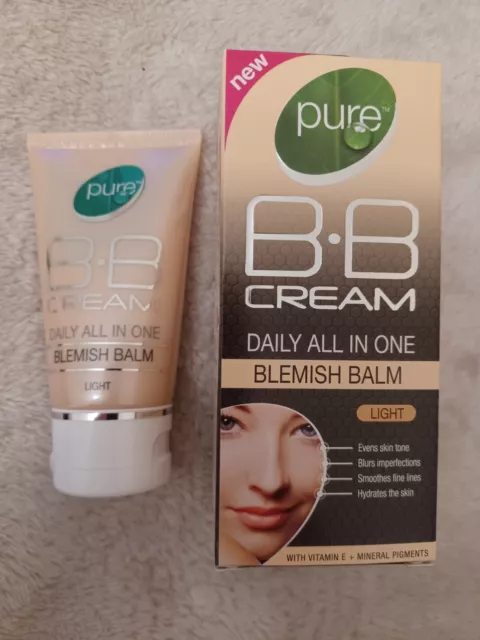 Crema BB Pura Diaria Todo en Uno Mancha Bálsamo Luz 30 ml 1,0 Fl Oz Totalmente Nuevo