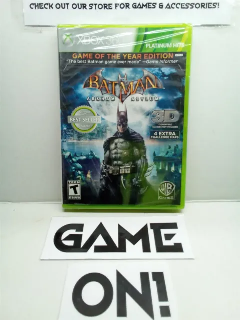 Batman: Arkham Asylum Game of the Year Edition (Xbox 360, 2010) New Sealed