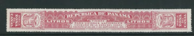 Panamá 1956 Revenue, Para Licores Nacionales (Gato No? R-10a) Aparece sin Usar