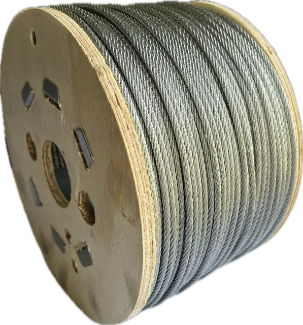 Metal Rope Bundle GALVANISED STEEL WIRE Rope Metal Cable 6x19 Construct 100m 3mm 5mm 6mm ...