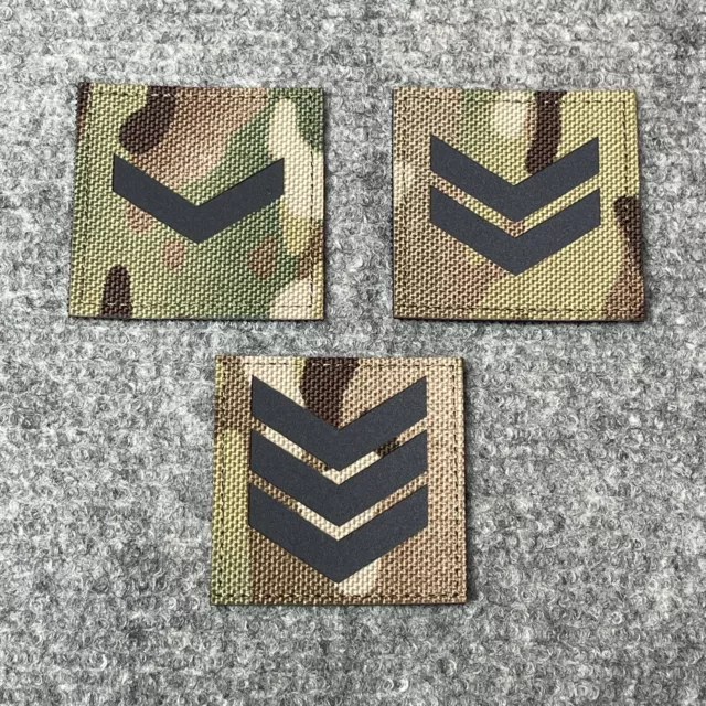 UK British Army Style Laser Cut IR Multicam Rang Patch, Lance Corporal, Sergeant