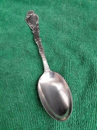 OLD SILVER PLATE Gorham Co Spoon Saxony Pattern Monogrammed