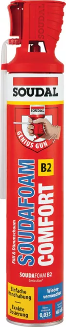 Soudal Soudafoam Comfort B2 Adapterschaum 750 ml Bauschaum Montageschaum PU