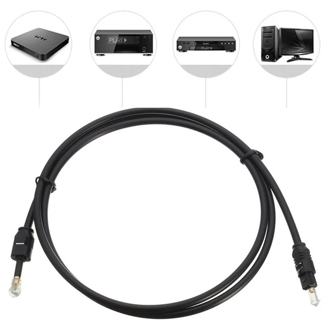 2X 1M 3Ft Toslink to  Plug 3.5mm Digital Optical SPDIF Audio Cable Gold PlatA6D1