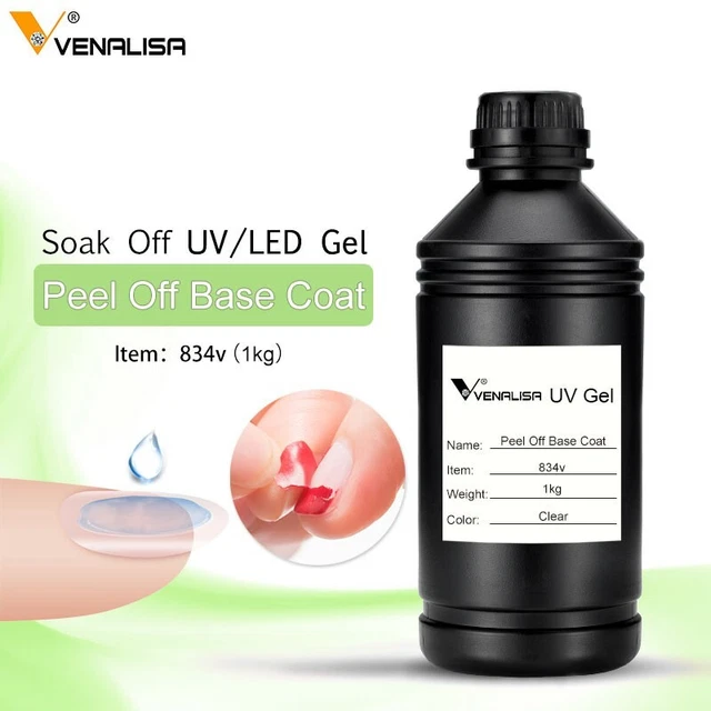 Nail Saloon Supply 1000ml Bulk 1kg Soak Off UV LED Gel Easy Peel Off Base Coat
