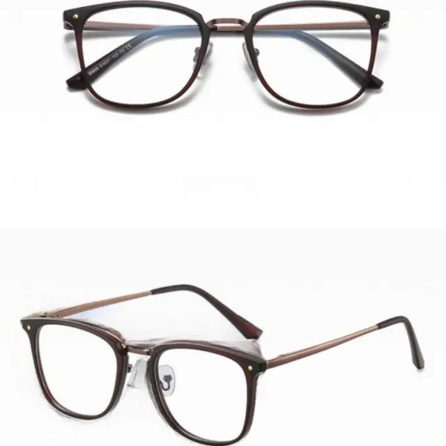 Trendy Mens Anti-Blue Light Glasses Frames Square Myopia Glasses Frame Womens D