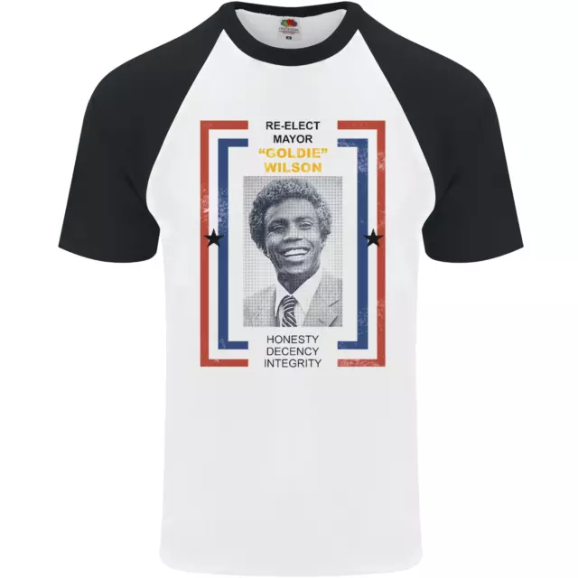 Re-Elect Mayor Goldie Wilson 80s Movie Mens S/S Baseball T-Shirt