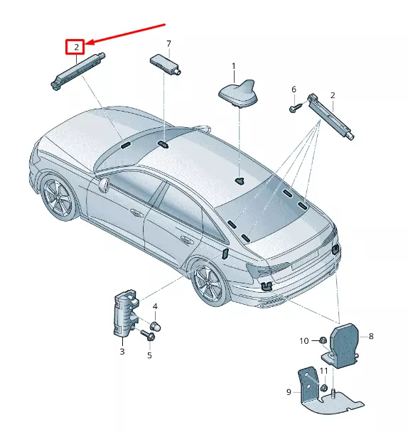 Neu Audi A6 4A C8 Antennenverstarker 4K5035225Q Original