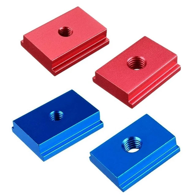 M6/M8 T Track scorrevole lega di alluminio scanalatura a T per lavorazione del legno rosso/blu
