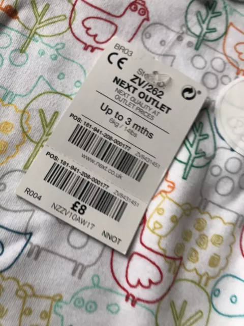 Next Outlet jusqu'à 3 mois tenue bébé imprimé ferme 3