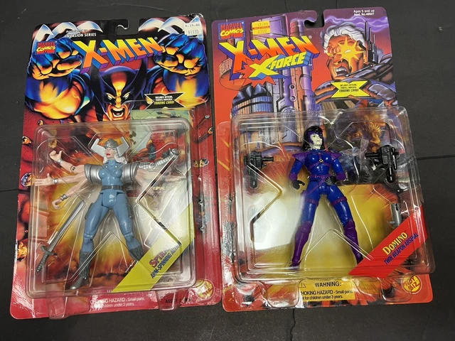 Toy Biz 1995 X-Force DOMINO & X-Men SPIRAL, Action Figures Lot Of 2 NIP!