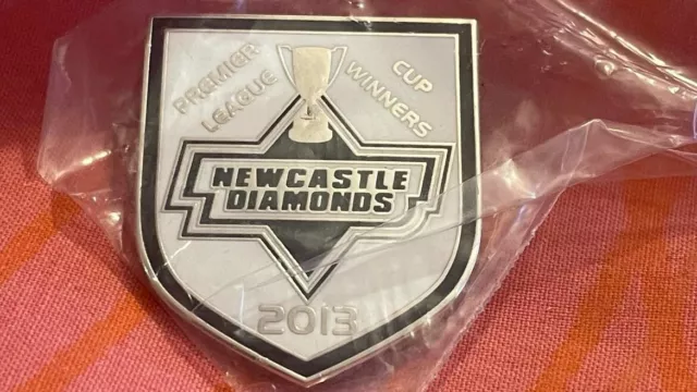 Newcastle Diamonds--2013--Cup Winners---Speedway Badge---Silver Metal