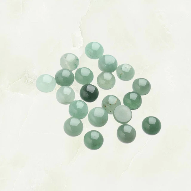 20 Pcs Round Flatback Cabochon Stone Beads Crafts Ring Jewelry