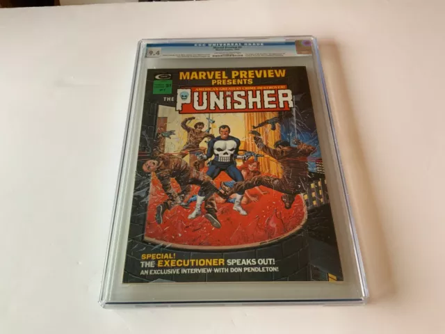 Marvel Preview 2 Cgc 9.4 1St Punisher Origin Dominic Fortune Magazine Comic 1975