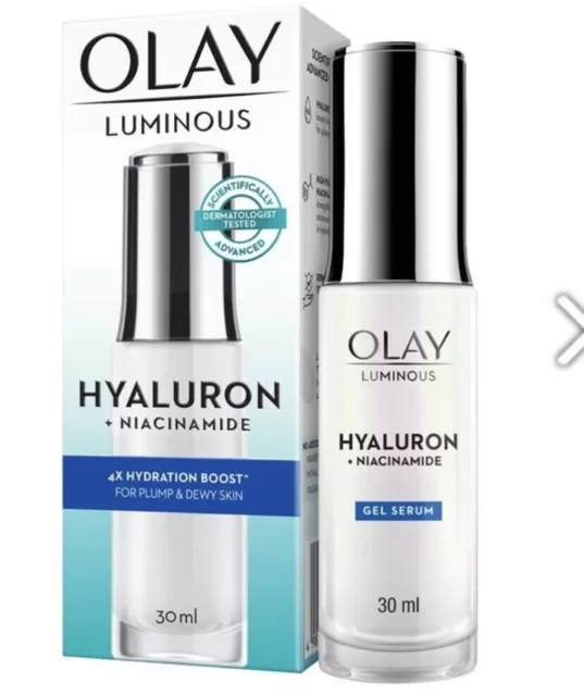 Olay Luminous Hyaluron + Niacinamide Gel Serum 30ml 4x Hydration Boost