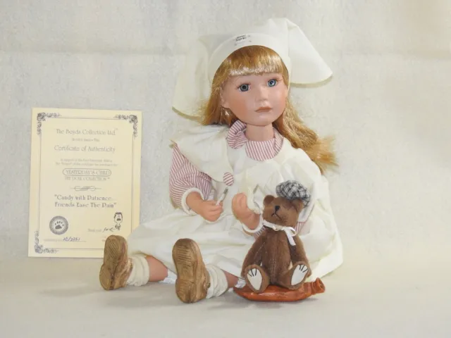 Collectible Porcelain Nurse Doll "Candy" Boyds Collection #4831 Excellent