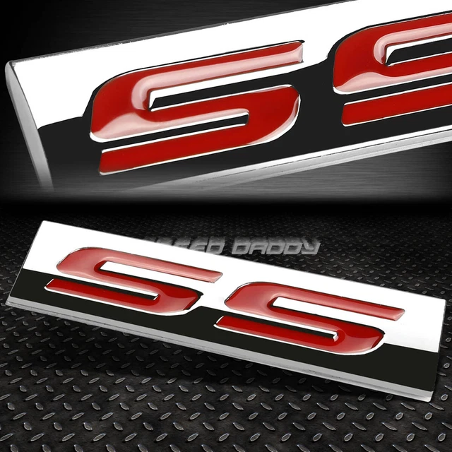 3M METAL GRILL Trunk Emblem Decal Logo Trim Badge Polished Red