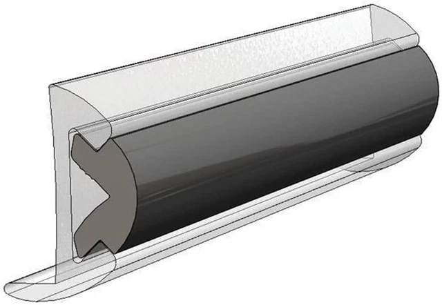 TACO Marine V12-4155BKA50-1 Flexible Rub Rail Vinyl Insert - 3/4" X 3/8"