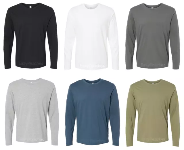 Alternative Apparel Men's Cotton Jersey Long Sleeve Go-To Tee, Basic Tee, XS-3XL